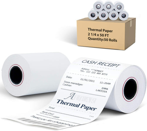 AUEAR, Thermal Cash Register POS Paper Rolls, 2 1/4